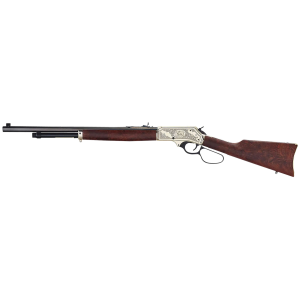 Henry H010BGWL Wildlife 45-70 Gov 4+1 22 Blued Octagon, Polished Brass Engraved Rec, American Walnut Furniture, Large Loop Lever, Adj. Brass Bead Sight, Rifle