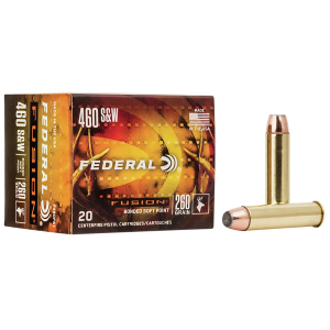 Federal F460FS1 Fusion 460S&W Mag 260gr Fusion Soft Point 20 Per Box/10 Case Centerfire, Handgun Ammunition