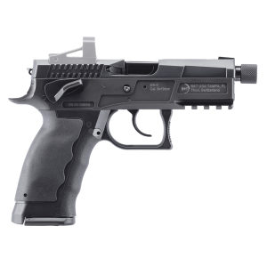 BT Firearms 510001 MKII DA/SA 9mm Luger 17+1 4.30in Threaded, Black, Picatinny Rail Frame, Shield RMS Cut Slide, Rubber Grip