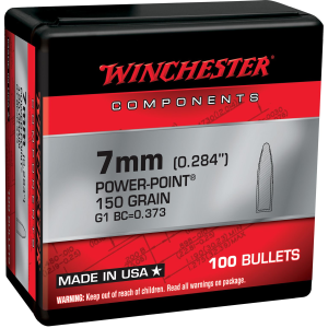 Winchester WB7PP150X Centerfire, Rifle 7mm 150gr Power Point 100 Per Box/10 Case, Reloating Bullets