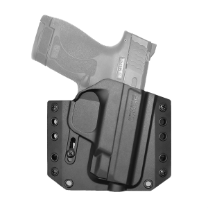 Bravo Concealment BCA, OWB Concealment Holster, 1.5 in Belt Loops, Fits S&W M&P Shield 9/40, Right Hand, Black, Polymer BC10-1012