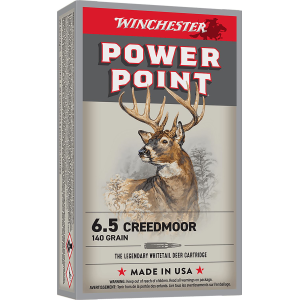 Winchester Ammo X652 Power-Point 6.5Creedmoor 140gr 20 Per Box/10 Case, Centerfire Rifle Ammo