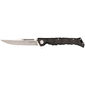Cold Steel CS20NQL Luzon Medium 4 in Folding Clip Point Plain 8Cr13MoV SS Blade/Black GFN Handle Features Safety Switch Includes Pocket Clip, Knife
