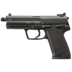 H&K 81000347 USP Tactical V1 Full Size Frame 9mm Luger 15+1, 4.86 in Black Steel Threaded Barrel, Black Serrated Steel Slide, Black Polymer Frame w/Accessory Rail, Black Polymer Grip, Right Hand, Pistol