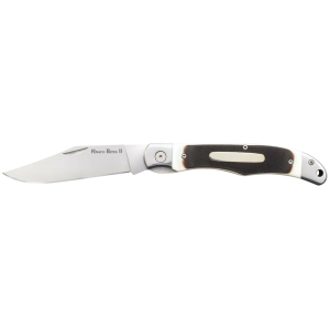 Cold Steel CS20NPM1 Ranch Boss II 4 in Folding Plain SK-5 Steel Blade/Faux Sawed Bone Handle Includes Sheath, Knife