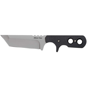 Cold Steel 49HTF Tac Mini 3.75 in Fixed Plain Tanto Japanese AUS-8A SS Blade/ Black Griv-Ex Handle, Knife