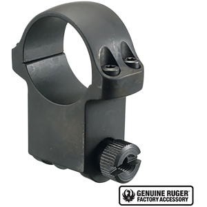 Ruger 90280 6BHM Scope Ring Matte Black 1 in Extra High
