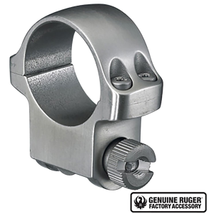 Ruger 90282 4K Scope Ring Silver 1 Medium