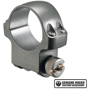 Ruger 90294 4KTG Scope Ring Silver 1 Medium