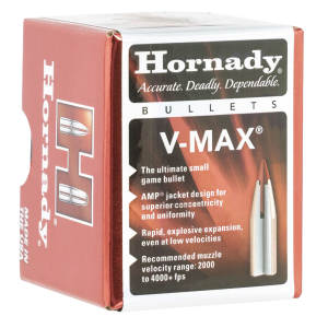 Hornady 22420 V-Max 6mm .243 75 gr V Max 100 Per Box/ 40 Case, Reloating Bullets