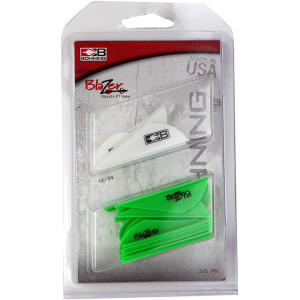 Bohning Blazer Vane Combo White/Neon Green 36 pk 101050WH/NG