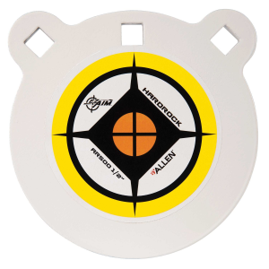 EZ-Aim 15597 Hardrock 6 in AR500 Steel Gong Shooting Target .50 in Thickness White / Yellow / Black