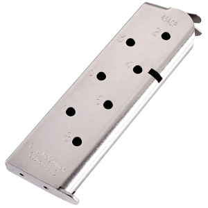 CMC Products 14110 Match Grade 8rd 45 ACP Fits 1911 Government Stainless Steel, Magazine