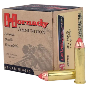 Hornady 92755 LEVERevolution 357Mag 140gr Hornady Flex Tip eXpanding 25 Per Box/10 Case Centerfire, Handgun Ammunition