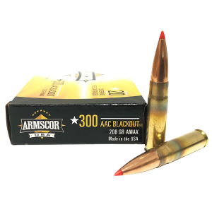 Armscor FAC300AAC2N USA 300Blackout 208gr Hornady A-Max 20 Per Box/10 Case Centerfire, Rifle Ammunition
