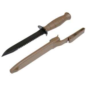 Glock KDO39179 Field 7 in Fixed Clip Point Plain/Saw Black High Carbon Steel Blade/FDE Textured Trimond Polymer Handle Clamshell Packaging, Knife