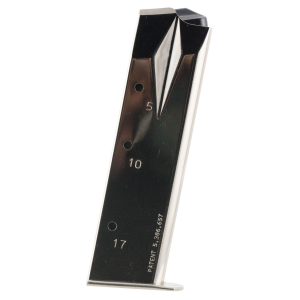 Mec-Gar MGRP8517N Standard Nickel Detachable 17rd 9mm Luger for Ruger P95/P85/P89/P93/P94, Magazine