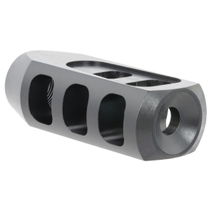 TacFire Tanker Muzzle Brake Black Oxide Steel with 5/8 in-24 tpi Threads 2.76 in OAL 1.37 in Diameter for 308 Win