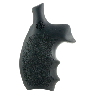Hogue 62000 Rubber Bantam Black Rubber, Pistol Grip with Finger Grooves for S&W K, L Frame with Round Butt