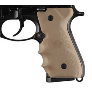 Hogue 92003 Rubber Grip FDE with Finger Grooves for Beretta 92, 96