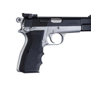 Hogue 09000 Rubber Grip Black with Finger Grooves for Browning Hi-Power