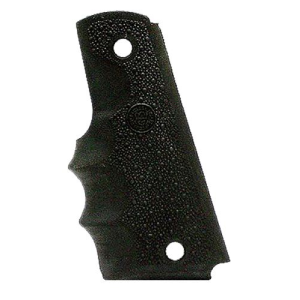 Hogue 45000 OverMolded Grip Cobblestone Black Rubber with Finger Grooves for 1911 Government