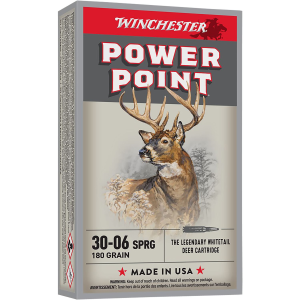 Winchester X30064 Power-Point 30-06Springfield 180gr 20 Per Box/10 Case Centerfire, Rifle Ammunition