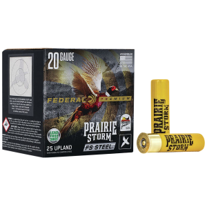 Federal PFSX207FS4 Premium Prairie Storm FS 20Gauge 3 in 7/8oz 4Shot 25 Per Box/10 Case, Shotgun Shells