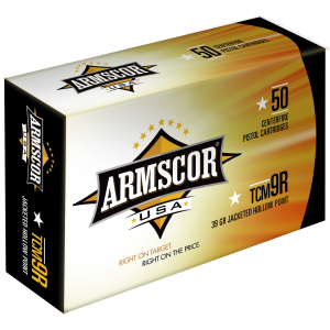 Armscor 22TCM9R, 39 Grain, Jacketed Hollow Point, 50 Round Box FAC22TCMNR-1N