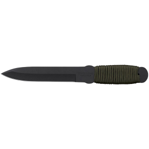 Cold Steel 80TFTC True Flight Thrower 6.75 in Fixed Spear Point Plain Black 1055 Carbon Steel Blade/Paracord Wrap OD Handle, Knife