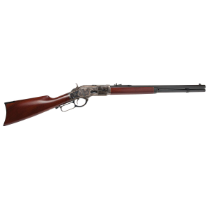 Cimarron CA271 1873 Short Full Size 38 Special/357 Mag 10+1, 20 in Blued Octagon Steel Barrel, Color Case Hardened Steel Receiver, Wood Stock, , Rifle