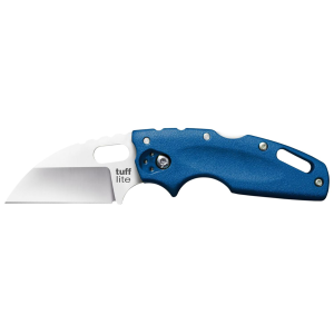 Cold Steel CS20LTB Tuff Lite 2.50 in Folding Sheepsfoot Plain AUS-8A SS Blade/Blue Griv-Ex Handle Includes Belt Clip, Knife