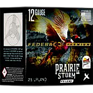 Federal PFX126FS5 Premium Prairie Storm FS 12Gauge 2.75 1 1/4oz 5Shot 25 Per Box/10 Case, Shotshell Lead Loads