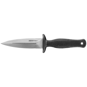 Cold Steel Counter Tac II CS-10BCTM, Fixed Blade Knife, AUS-8A Steel, Plain Edge, 3.375 in Blade CS-10BCTM