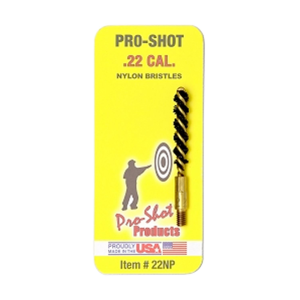 Pro-Shot 22NP Bore Brush .22 Cal, Pistol #8-32 Thread Nylon Bristles Brass Core
