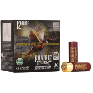 Federal PFSX143FS4 Premium Prairie Storm FS 12Gauge 3 in 1 1/8oz 4Shot 25 Per Box/10 Case, Shotgun Shells