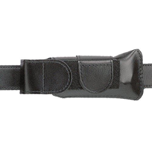 Safariland 1233832 Horizontal Mag Pouch Single Black Leather Hook & Loop Compatible With Glock 20/21