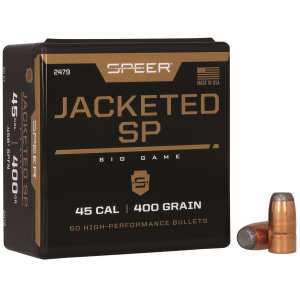 Speer 2479 Hot-Cor 45Cal 400gr Soft Point Flat Nose 50 Per Box/5 Case, Reloating Bullets