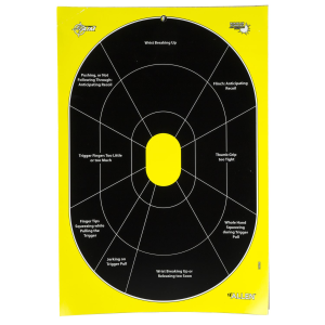 Allen EZ AIM Adhesive 15220-30, HG Trainer, 12.5 inx18 in, 30 Pack, Black/Chartreuse 15220-30