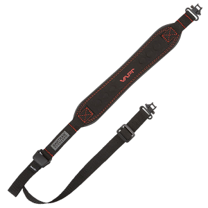 Allen 8375 Vapor, Rifle Sling w/Swivels Black w/Red Accents Nylon Webbing, BakTrak Grip Panel Back, Adjustable Design w/Cam Lock Buckle