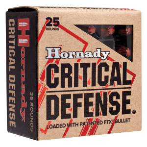 Hornady 90063 Critical Defense 32ACP 60gr Hornady Flex Tip eXpanding 25 Per Box/10 Case, Centerfire Handgun Ammo