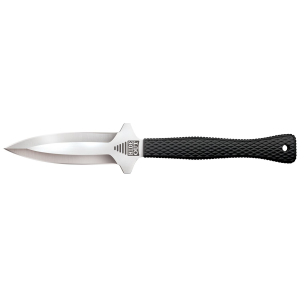 Cold Steel CS49NDE Hide Out 3 in Fixed Plain Satin Polished Japanese AUS-8A SS Blade/ Black Contoured & Checkered Kray-Ex Handle, Knife