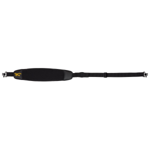 Browning 12201399 Big Game Sling made of Black Neoprene with 25 in-50 in OAL, Adjustable Design & Swivels for, Rifle/Shotgun