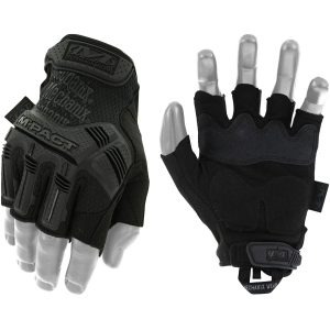 Mechanix Wear MFL55011 M-Pact Covert Black Fingerless Synthetic Leather XL TPR Closure Gloves