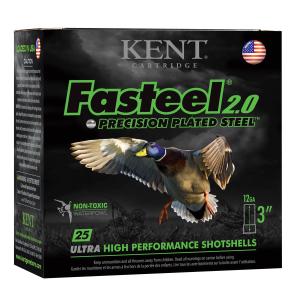 Kent Cartridge K123FS404 Fasteel 2.0 12 Gauge 3 in 1 3/8 oz 4 Shot 25 Per Box/ 10 Case, Shotgun Shells