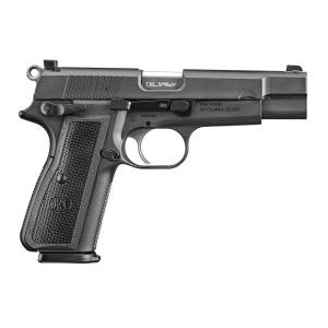 FN 66101115 High Power 9mm Luger 10+1 4.70 in Black Target Crown Steel Barrel, Black PVD Serrated Steel Slide & Steel Frame w/Beavertail, Black Polymer Grip, Pistol