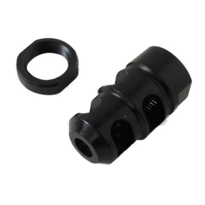 Kel-Tec PLRSU582 PLR-22 Muzzle Brake Kit Black Steel with 1/2 in-28 tpi Threads for 22 LR Kel-Tec PLR-16