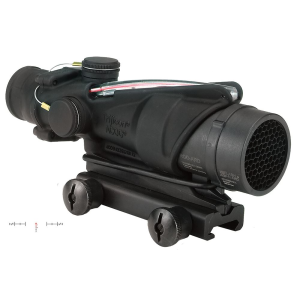 Trijicon 100226 ACOG Black Hardcoat Anodized 4x32mm Illuminated Red Chevron Reticle,, Rifle Scope