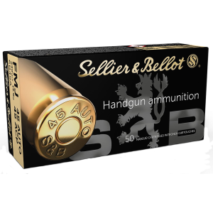 Sellier & Bellot SB45A Handgun 45 ACP 230 gr Full Metal Jacket 50 Per Box/ 20 Case - Sellier & Bellot