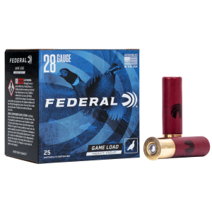Federal Game Load H289 6, Heavy Field, 28 Gauge 2.75 in, #6, 1 oz, Lead, 25 Round Box H289 6